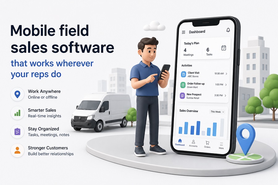 Mobile field sales software